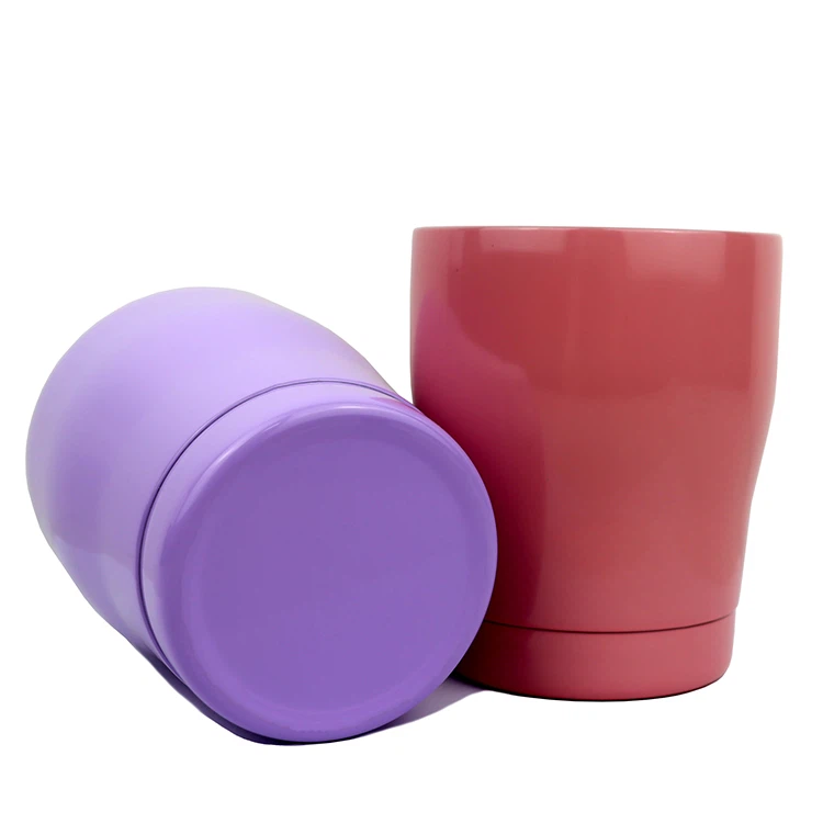 Double Wall Stainless Steel 12 Oz Stacking Tumbler With Lid